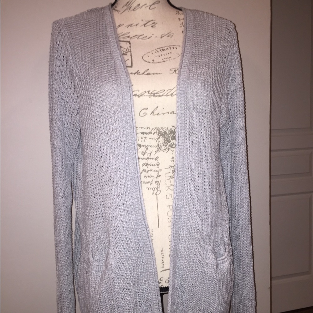 Joie open front light grey sweater